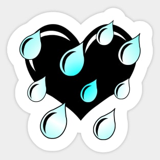 Black Weeping Heart #2 Sticker